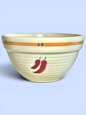 VTG Treasure Craft Taos 6” Ribbed Ceramic Mixing Serving Bowl c. 1985 USA